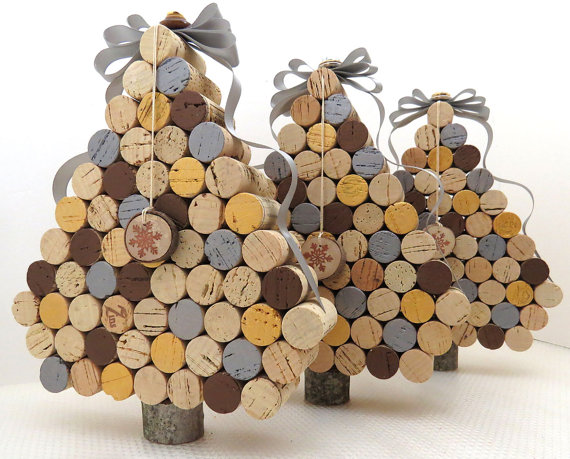 Julgranar av vinkorkar